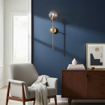 베아우라 벽등 북유럽풍 유리구슬 금속 디자인 - 거실용 모던 실내 조명 T1097