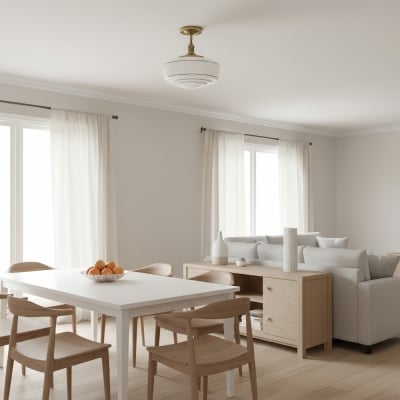 날라비로 모던 천장 조명 - 거실 및 현관용 유리 갓 T1083