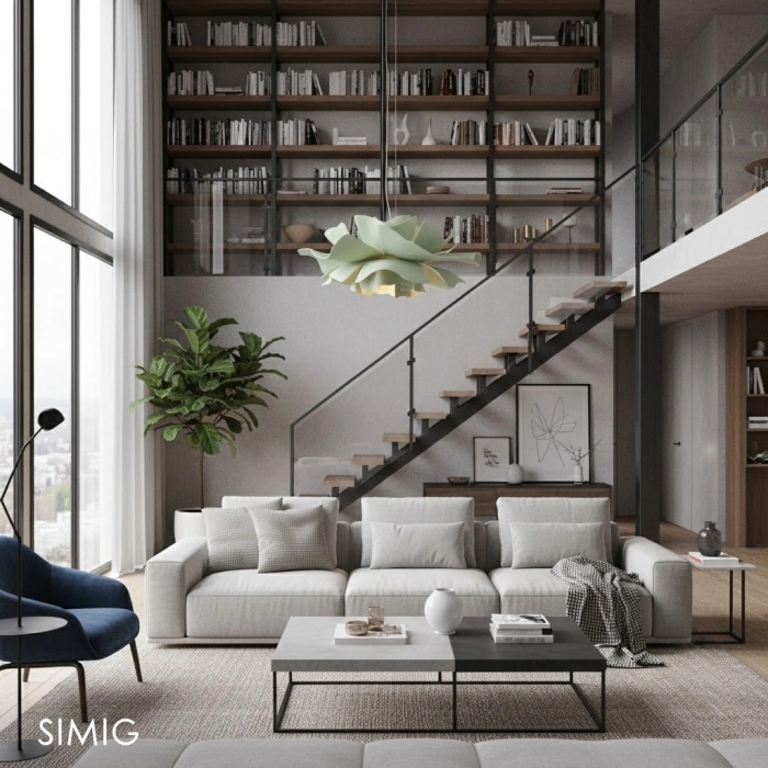 Suspension Fleur Scandinave – Luminaire Fleur Blanche au Style Aérien S131