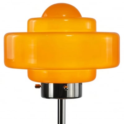 Modern Colored Glass Table Lamp – Retro Futuristic Accent for Living Room S391