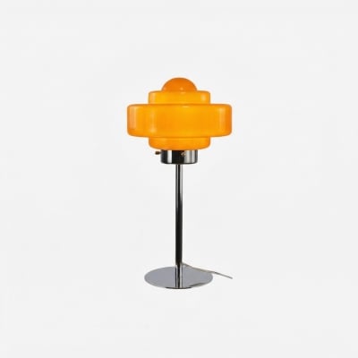 Lampe de table moderne en verre coloré – Élément décoratif rétro-futuriste pour salon S391