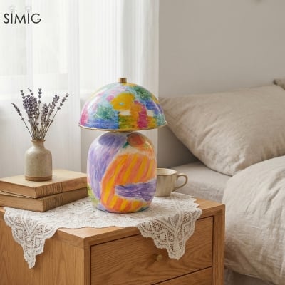 Creative Painted Finish Table Lamp – Stylish Light for Interior Spaces S392