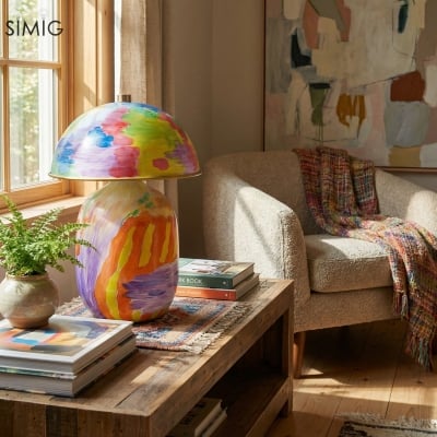 Creative Painted Finish Table Lamp – Stylish Light for Interior Spaces S392