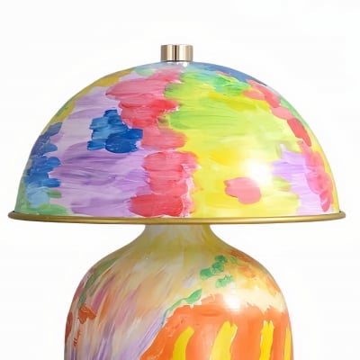 Creative Painted Finish Table Lamp – Stylish Light for Interior Spaces S392
