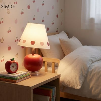 Modern Creative Apple Design Table Lamp – Cozy Ambient Light for Bedroom S393