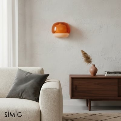 Applique murale en verre stratifié pour un éclairage ambiant chaleureux S236