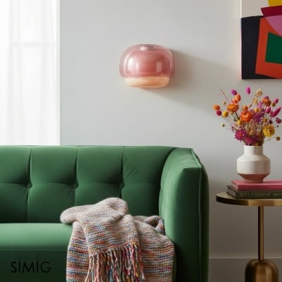 Applique murale en verre stratifié pour un éclairage ambiant chaleureux S236