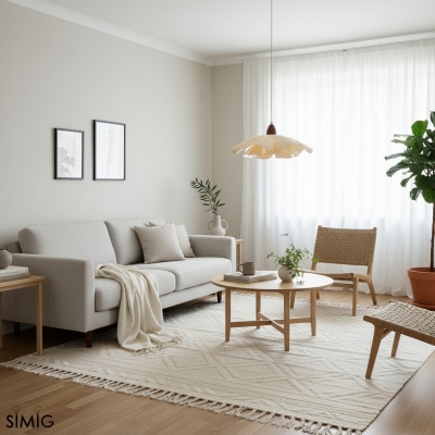 Floral Pendant Light - Modern Acrylic and Iron for Bedroom S402