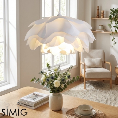 Layered Petal Pendant Light - Modern Acrylic for Bedroom S399