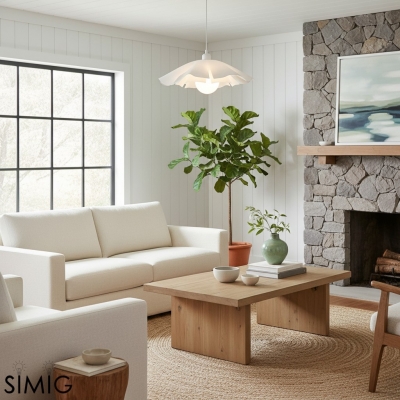 Scandinavian Petal Inspired Shade - Pendant Light for Cafe S396