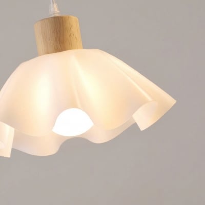 Petal Pendant Light - Modern Acrylic and Wood Dining Room S400