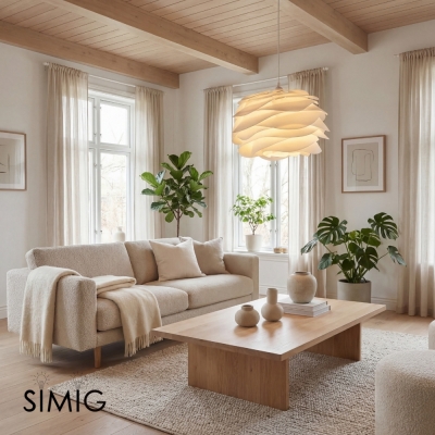 Rose Petal Sculptural Nordic Pendant Lamp - Lamp for Bedroom Glow S397