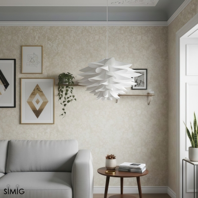 Nordic Lotus Ceiling Lamp – Contemporary Pendant for Living Room S407