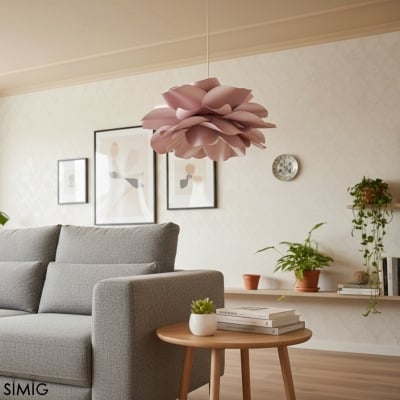 Blommig pendellampa i flera lager – Modern pendellampa för sovrum S408