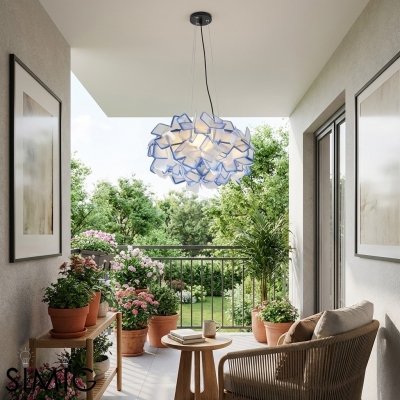 Gradient Acrylic Pendant Light – Modern Hanging Lamp for Bedroom S404