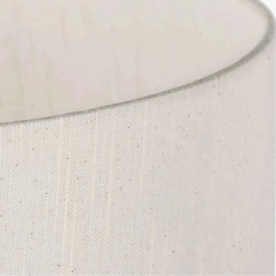 Minimalist Travertine Table Lamp – Linen Shade Bedside Light for Bedroom S409