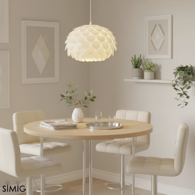 Minimalistyczna nordycka lampa wisząca Pinecone Wave Flower – rzeźbiarska, warstwowa lampa wisząca do salonu S398