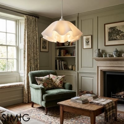 Nowoczesna, minimalistyczna lampa wisząca w kształcie kwiatu – elegancka dekoracyjna lampa wisząca do sypialni S395