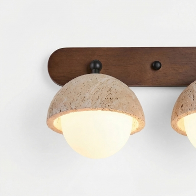 Natural Travertine Wall Sconce – Minimalist Globe Lamp for Hallway S411