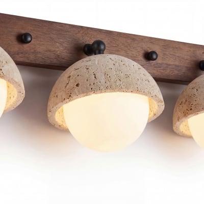 Natural Travertine Wall Sconce – Minimalist Globe Lamp for Hallway S411