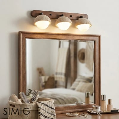 Natural Travertine Wall Sconce – Minimalist Globe Lamp for Hallway S411