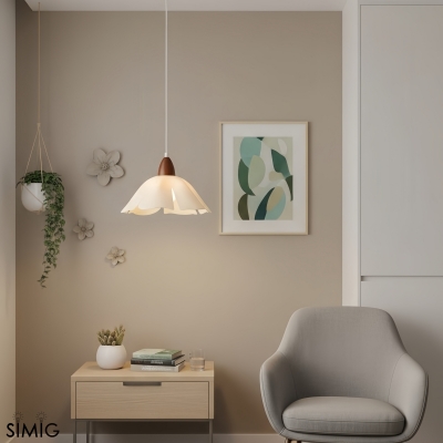 Floral Pendant Light - Modern Acrylic and Iron for Bedroom S402