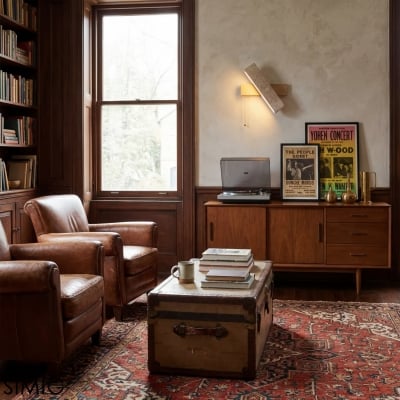 Applique Murale Travertin Rotative - Style Moderne Chambre S306