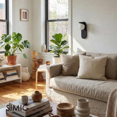 Lampe Murale en Travertin - Design Skateboard Moderne pour Chambre S326