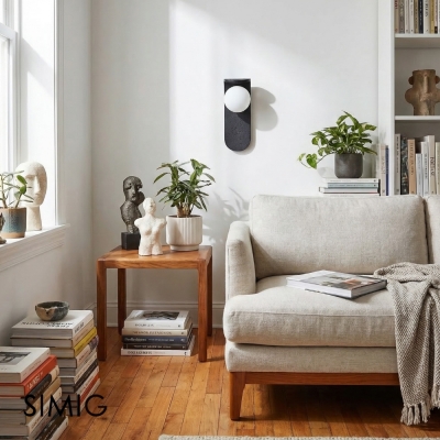 Lampe Murale en Travertin - Design Skateboard Moderne pour Chambre S326