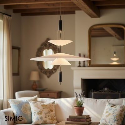 Flamingo Lustre - Lustre LED Superposé Moderne pour Salon