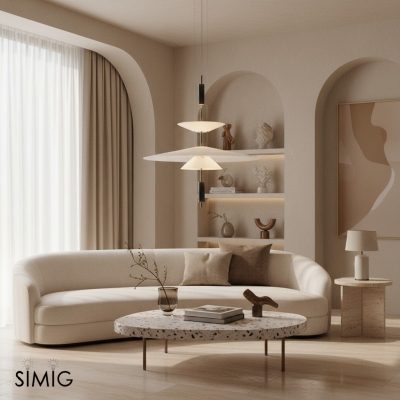 Flamingo Lustre - Lustre LED Superposé Moderne pour Salon