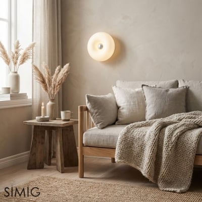 Lámpara de mesa o de pared Bauhaus en forma de donut de cristal S77