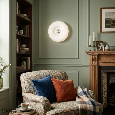 Lámpara de mesa o de pared Bauhaus en forma de donut de cristal S77