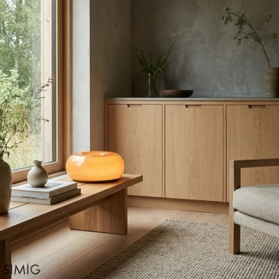 Lámpara de mesa o de pared Bauhaus en forma de donut de cristal S77