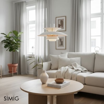 Lámpara colgante danesa de metal multicapa S107