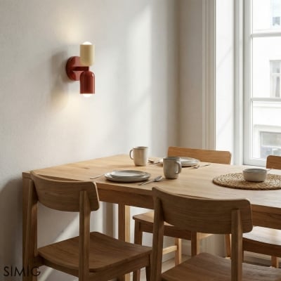 Aplique de pared Macaron de dos cabezales arriba y abajo S94