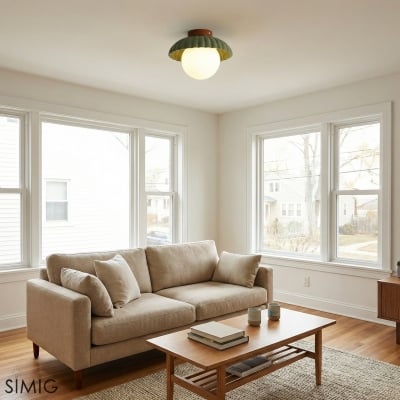 Lámpara de techo estilo crema extraterrestre M77