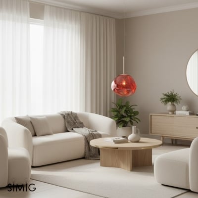 Lámpara colgante de superficie dinámica para sala de estar S208