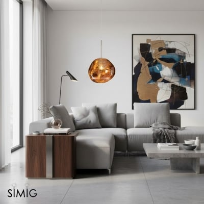 Lámpara colgante de superficie dinámica para sala de estar S208