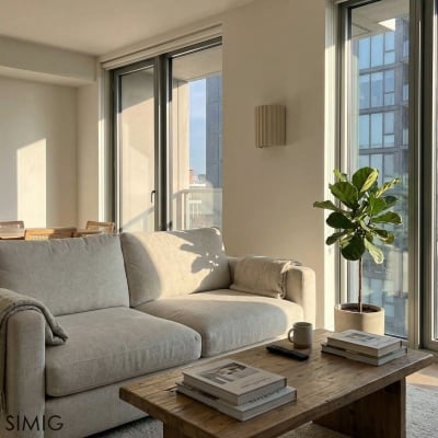 Aplique de pared minimalista de resina acanalada S104