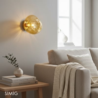 Lampada da parete moderna con lava irregolare S55