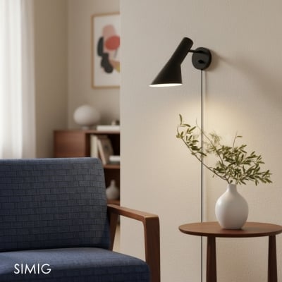 Lámpara de pared para dormitorio con diseño de metal S19