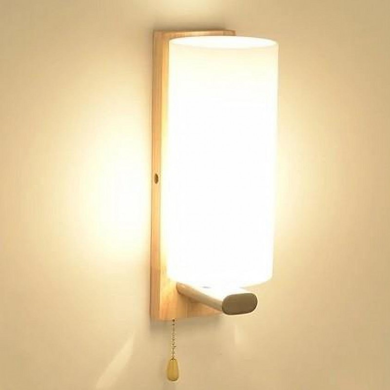 Lampada da parete moderna in legno per interni