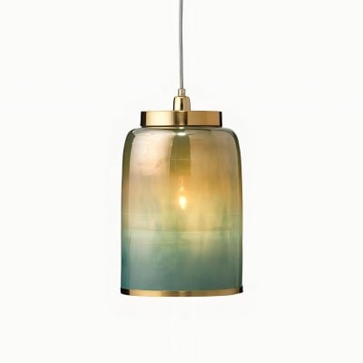 Helvo Cilindervormige Hanglamp - Decoratieve Handgeblazen Glazen Verlichting voor Slaapkamer of Hal T1173