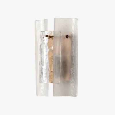 Velora wandlampen van gelaagd, gestructureerd glas - geschikt voor woonkamers en hallen T1185