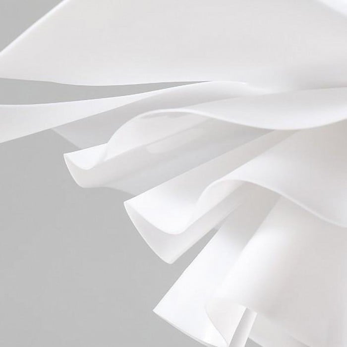 Suspension Fleur Scandinave – Luminaire Fleur Blanche au Style Aérien S131