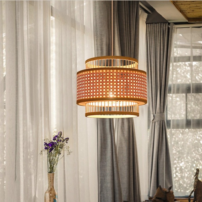 Zahradní tkací závěsné svítidlo Zen Wabi-sabi