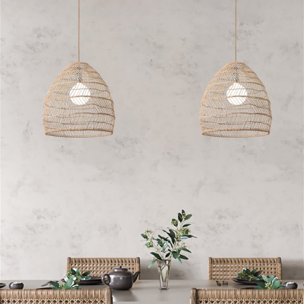 Farmhouse Cage Atami Art Rattan Light |Simig Lighting|Pendant Light