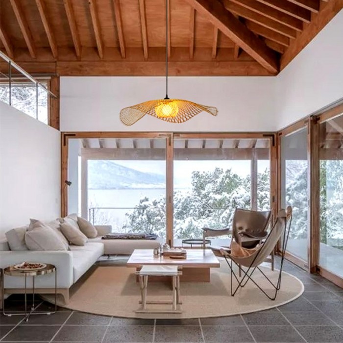 Tea Room Zen geweven lampenkap hanglamp