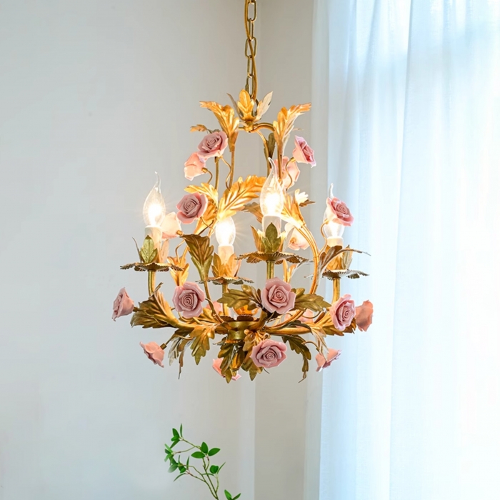 Ceramic Rose Chandelier T1897 | Chandeliers | SIMIG LIGHTING